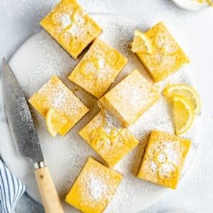 Healthy Lemon Bars (gluten free, dairy free & paleo!) | Ambitious Kitchen Dairy Free Lemon Bars, All The Healthy Things, Gluten Free Lemon Bars, Holiday Baking List, Green Chicken, Lemon Bars Recipe, Spring Treats, Meals Easy, Greek Chicken