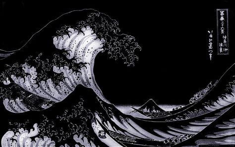 Wallpaper Engine, White Wallpaper, Great Wave, Wallpapers, Black And White, White, Black