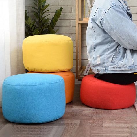 Gaming Bed, Round Pouf Ottoman, Seat Pillow, Lounger Chair, Bean Bag Sofa, Bed Chair, Modern Ottoman, Loungers Chair, Hippie Van