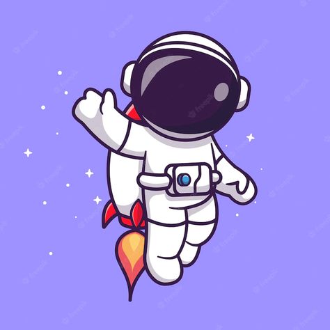 Premium Vector | Cute astronaut flying with rocket in space cartoon vector icon illustration. science technology icon Space Cartoon Drawing, Space Rocket Drawing, Holding Moon, Cartoon Spaceship, Rocket Cartoon, Space Cartoon, Star Cartoon, Astronaut Drawing, Illustration Science