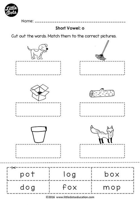 Free short vowel o worksheet and activity for preschool or kindergarten class Short I Worksheets, Short A Worksheets, Middle Sounds Worksheet, Kertas Kerja Prasekolah, Short Vowel Worksheets, Preschool Phonics, Cvc Worksheets, Middle Sounds, Kindergarten Phonics Worksheets