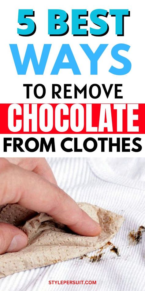 Chocolate can leave stubborn stains on your clothes. If you’ve washed an item with chocolate on it, you might find a dark spot that seems embedded – that’s a chocolate stain. But we have some easy ways to tackle these stains in clothes and carpet. Chocolate Stains, Stain On Clothes, Laundry Stains, Diy Cleaning Solution, Home Economics, Diy Cleaners, Candy Bars, Chocolate Treats, Chocolate Ice Cream