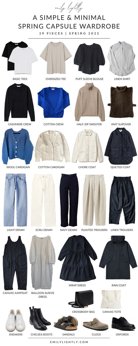 Fashionable Clothes For Women, Spring Outfits Minimal, Simple Minimal Outfits, Minimal Casual Style, Capsule Wardrobe Light Spring, Spring Light Outfits, Minimalism Style Outfits, Date Outfits Spring, Spring Style Outfits