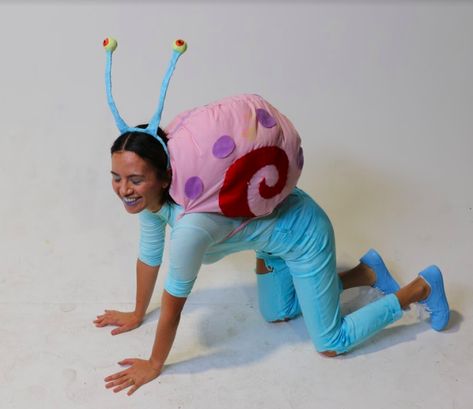 Gary the Snail from spongebob Spongebob And Gary Costume, Spongebob Custome Halloween, Diy Gary The Snail Costume, Gary Costume Spongebob, Spongebob Costumes Group, Spongebob Costumes Diy, Spongebob Birthday Party Costumes, Gary Spongebob Costume, Spongebob Group Costumes