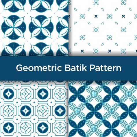 Geometric batik seamless pattern Premium... | Premium Vector #Freepik #vector #pattern #vintage #floral #abstract Batik Geometris, Pola Batik, Mega Mendung, Motif Batik, Batik Design, Batik Pattern, Floral Abstract, Graphic Editing, Pattern Download