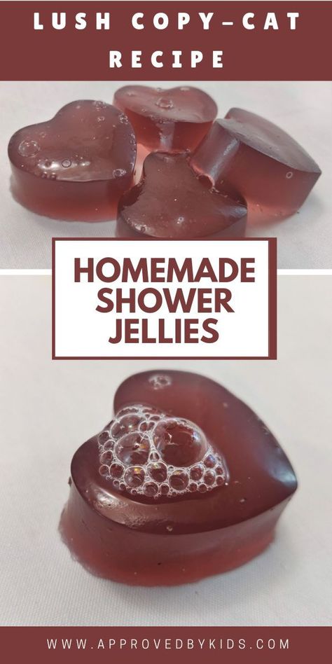 Shower Jellies Diy, Lush Shower Jelly, Bath Jellies, Shower Jelly, Diy Jelly, Jelly Soap, Shower Jellies, Bath Bomb Recipes, Diy Shower