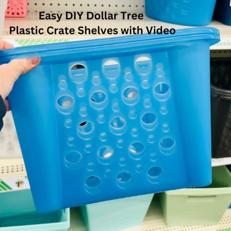 Are you looking for some easy shelves? I am always looking for various ways to add storage and I love to get creative. I ran to Dollar Store, grabbed some bins, and made easy plastic crate shelves on a budget. You can find similar plastic crates at Walmart or your favorite local stores that sell ... Read More about Easy DIY Dollar Tree Plastic Crate Shelves with Video You're reading Easy DIY Dollar Tree Plastic Crate Shelves with Video written by Chas which appeared first on Chas' Crazy Cre Organizing With Milk Crates, Diy Storage Shelf Ideas, Dollar Tree Diy Bookshelf, Easy Storage Shelves Diy, Diy Crate Shelves, Diy Dollar Tree Book Shelf, Egg Carton Storage Ideas, Dollar Tree Crate Shelf, Diy Stackable Storage Bins