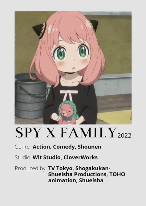 SPY x FAMILY Anime Minimalist poster 😊 Information taken from myanimelist.net and wikipedia.org Spy X Family Anime, Poster Information, Anime Minimalist Poster, Family Aesthetic, Minimalist Posters, Spy X Family, Minimalist Poster, Just For Fun, Tokyo