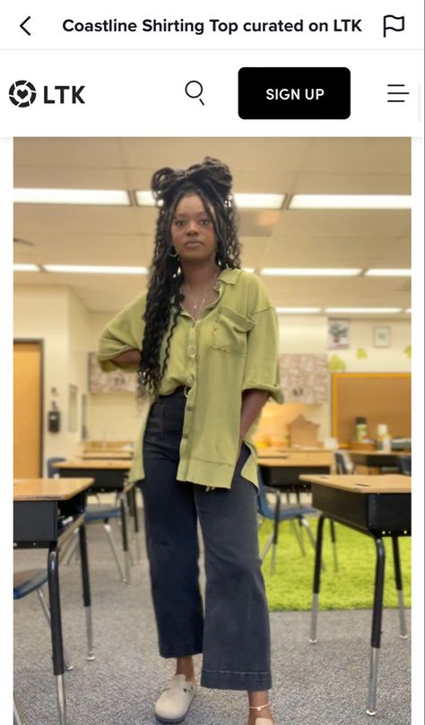 Teacher Outfits Black Women Plus Size, Summer Teacher Outfits Plus Size, Sub Teacher Outfit, Earthy Business Casual, Eclectic Office Outfit, Therapy Outfits, Teaching Fits, Therapist Outfit, Photographer Outfit