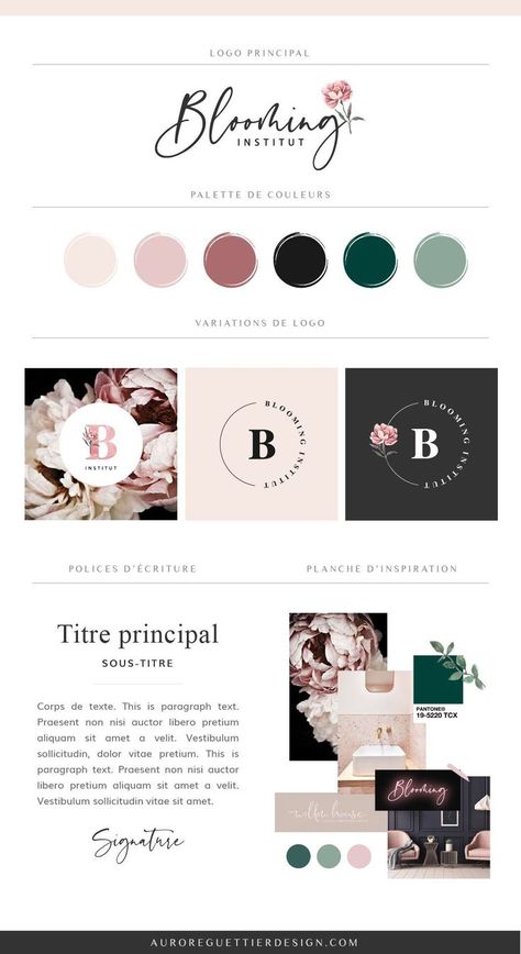 brand,identity,logo,branding,smallbusiness Peony Logo, Institute Logo, Brand Identity Kit, Branding Mood Board Inspiration, Pink Branding, Branding Feminine, Peony Design, Feminine Brand, Logo Fleur