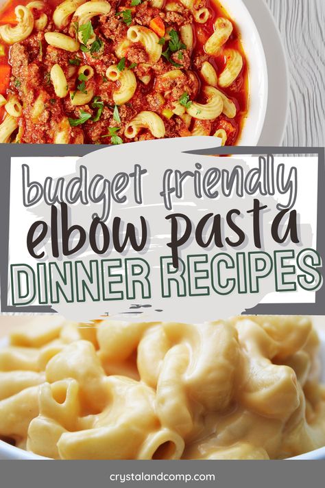 On a budget and looking for dinner ideas that use pantry staples? Here is a delicious collection of elbow pasta recipes! Meals Using Elbow Macaroni, Easy Dinner Recipes Elbow Macaroni, Vegetarian Elbow Pasta Recipes, Soup With Elbow Noodles, Dinner Recipes With Elbow Noodles, What To Do With Macaroni Noodles, Elbow Pasta Dinner Recipes, Things To Make With Macaroni Noodles, Recipes Using Elbow Noodles