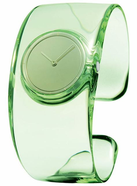 Light Green Watch, Tokujin Yoshioka, Green Watch, Objet Design, Dope Jewelry, Jewelry Lookbook, Funky Jewelry, Issey Miyake, Looks Vintage