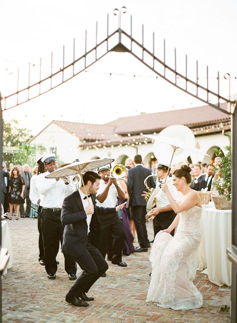 A Stunning New Orleans Courtyard Wedding at Il Mercato Southern Wedding Traditions, Southern Traditions, Second Line Parade, Courtyard Wedding, Nola Wedding, New Orleans City, Wedding Traditions, Second Line, New Orleans Wedding