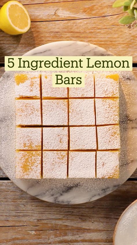 1hr · 16 servings

 

Ingredients:

 For the base:
 • 100 grams butter, at room temperature
 • 50 grams icing sugar
 • 1 lemon, zest only
 • 175 grams plain flour

For the lemon topping:
 • 250 grams icing sugar
 • 50 grams plain flour
 • 5 eggs, beaten
 • 250 millilitres lemon juice, or thereabouts (about 5 or 6 lemons)

Instructions:


 • Preheat oven to 160C/140C fan.
 • Cream the butter and sugar. Add the lemon zest. Add the flour. Shape into a dough and press into the lined tin. Prick all over then bake for 30 minutes. Take out and turn oven up to 180/160C fan.
 • Mix the sugar and flour in a bowl. Mix the eggs and lemon juice together, then sieve into a jug. Gradually add to the sugar mixture, mixing well to avoid lumps. Pour on top of the base and put into the hot oven for 20-25 min Lemon Topping, Lemon Bar Recipe, Lemon Bars, Icing Sugar, Plain Flour, Lemon Zest, Flour, Lemon, Butter