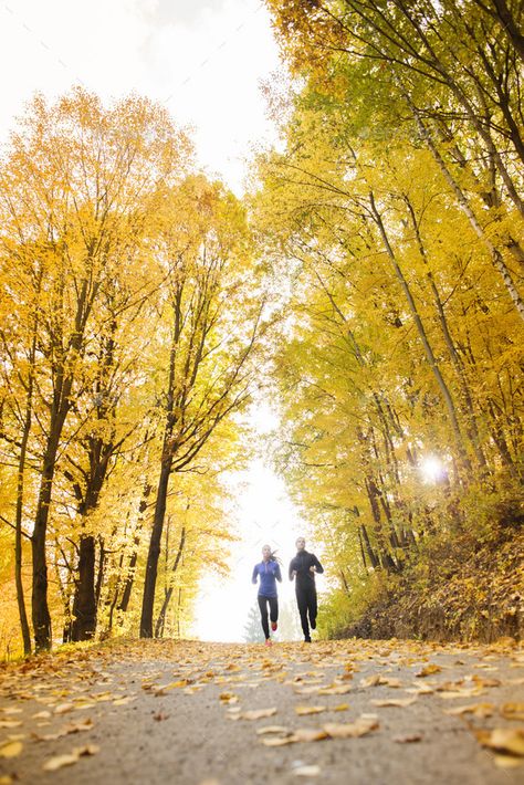 Running couple by halfpoint. Young running couple jogging in autumn nature #Affiliate #halfpoint, #Young, #Running, #couple Running Couple, Finish The Race, Running Pictures, Running Photos, Sunday Sermons, Couple Running, Marathon Training Plan, Autumn Nature, Half Marathon Training