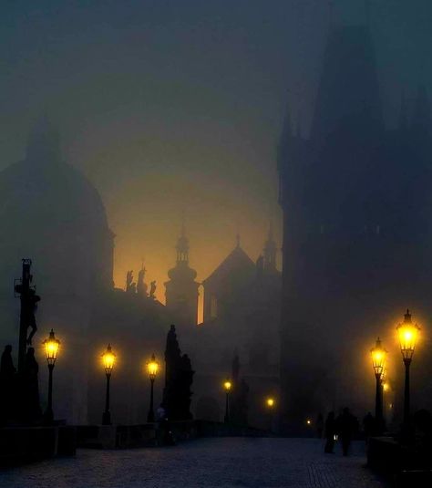 Foggy City, Will Herondale, Winter City, Dark Christmas, Charles Bridge, Winter Background, Dark City, Dark Winter, Winter Wallpaper