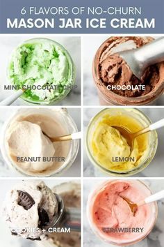 Dash Pint Ice Cream Maker Recipes, Ice Cream Mason Jars, Mason Jar Ice Cream Recipe, Mason Jar Ice Cream, Jar Ice Cream, Easy Ice Cream Recipe, Ice Cream Maker Recipes, Dessert In A Jar, Diy Ice Cream