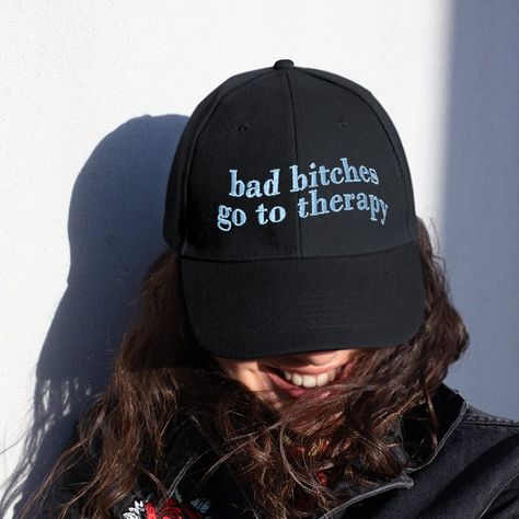 And you're the baddest bitch around. High quality satin stitch embroidery creates thick silky lettering. The perfect reminder for bad bitches... Tax Fraud, Funny Hats, Anti Social, Dog Names, Dad Hats, Baseball Cap, Baseball Hats, Comfort Fit, I Love