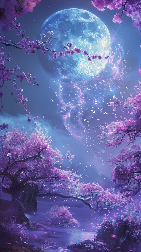 scenery under the moon, purple blossoms, purple scene, ancient chinese style, surrounded by purple and blue smoke, plum blossom, frost, light, aesthetics, ethereal, fairy tale, surreal, fantasy, ultra high definition, 8k, high definition, Dark Purple Nature Aesthetic, Chinese Purple Aesthetic, Purple Fantasy Aesthetic, Cute Pictures Aesthetic, Spiritual Colors, Cute Purple Aesthetic, Blue And Purple Wallpaper, Blue Purple Aesthetic, Iphone Wallpaper Purple