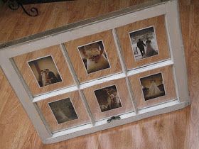 Window Picture Frame Diy, Window Frame Diy, Window Pane Pictures, Old Door Ideas, Window Pane Picture Frame, Diy Window Frame, Window Photo Frame, Window Picture Frame, Door Picture Frame