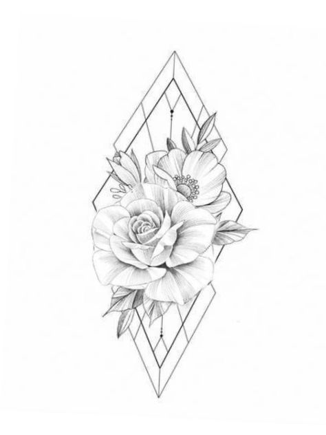 Lilly Flower Tattoo, Geometric Rose Tattoo, Geometric Flower Tattoo, Lace Tattoo Design, Beautiful Flower Tattoos, Thigh Tattoos Women, Back Tattoo Women, Spine Tattoos, Flower Tattoo Designs