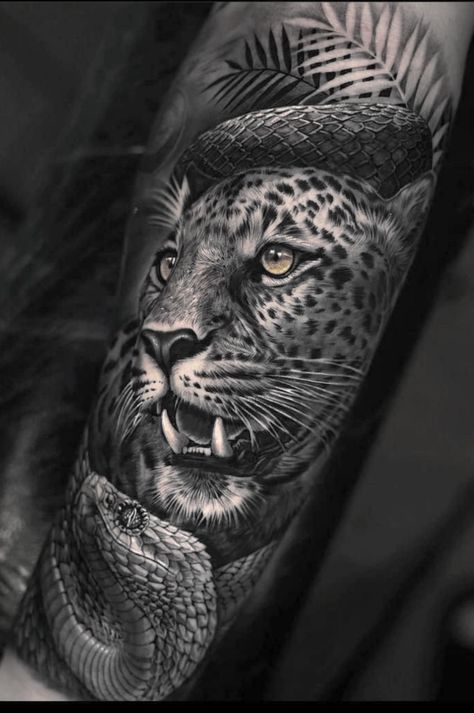 Snow Leopard Tattoo, Leopard Tattoo, Jaguar Tattoo, Leopard Tattoos, Realistic Tattoo Sleeve, Saved Tattoo, Cool Chest Tattoos, Half Sleeve Tattoos For Guys, Intricate Tattoo