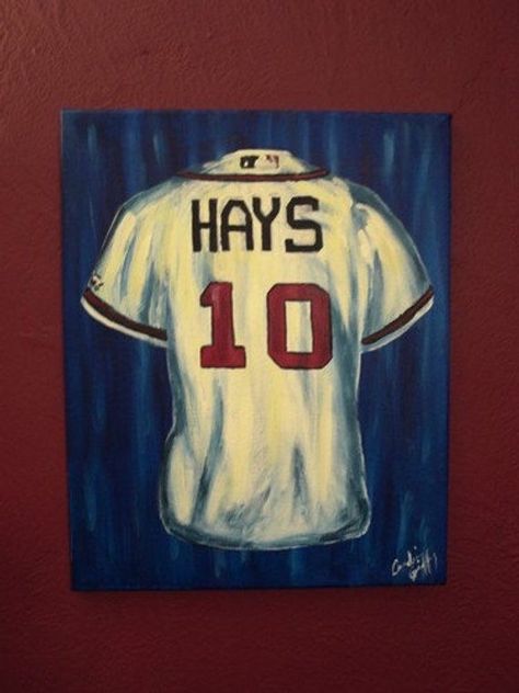 Football Paintings, Baseball Painting, Baseball Canvas, Painting Products, Sports Painting, Wine And Canvas, Sport Canvas, Baseball Art, Painting Canvases