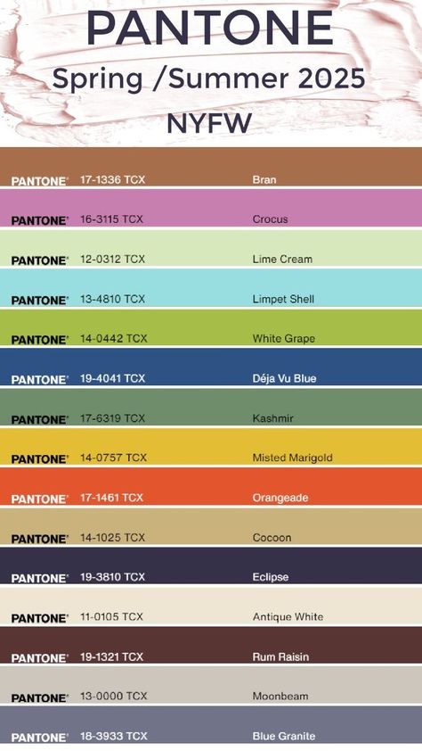 2024 Color Trends Pantone, 2025 Spring Color Palette, Wgsn Color Trends Ss25, Ss 25 Color Trends, Color Palette 2025 Fashion, Spring 2025 Color Palette, 2025 Spring Summer Fashion Trends, Summer 2025 Color Trends, Color Trends 2024/2025