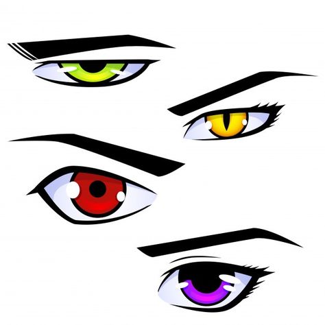 Anime Anatomy, Eyes Vector, Regard Animal, Christmas Tree Images, Demon Eyes, Corel Painter, Cartoon Eyes, Create Drawing, Anime Eye Drawing