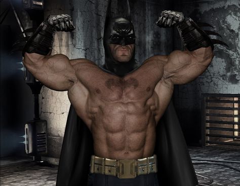 Buff Batman Batman Redesign, Muscle Power, Dark Men, Batman The Dark Knight, Fantasy Male, Muscular Men, Batman Comics, Big Men, Muscle Men