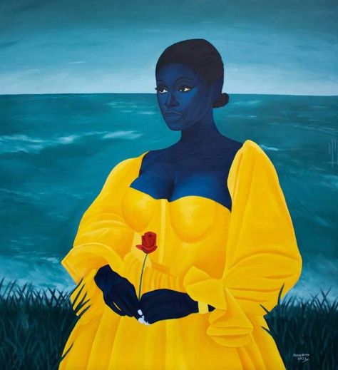 Blue Portrait, Afrocentric Art, Black Art Painting, Muse Art, Black Artwork, Arte Inspo, Afro Art, Black Artists, Art Plastique