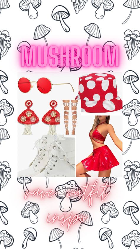 Perfect for your next festival or a last minute Halloween costume. Looking for budget rave wear? Amazon will be your best friend. Channel your pretty rave girl and be a magic little mushroom at your next rave party. Wondering what to wear to a rave? This is it. #rave #ravefashion #ravewear #rave clothes #ravestyle Mushroom Rave Outfit, Mushroom Skirt, Groove Cruise, Last Minute Halloween Costume, Rave Fits, Rave Style, Rave Clothes, Festival Guide, Little Mushroom