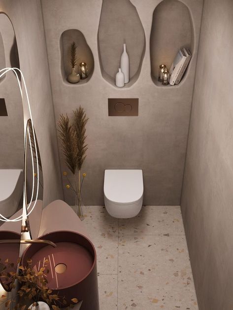 Cafe Restroom, Small Wc, Bubble Room, Small Toilet Design, Balcony Bathroom, Toilette Design, Furniture Shops, Wc Design, Washroom Design