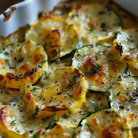 Zucchini and Yellow Squash Au Gratin Zucchini Au Gratin With Yellow Squash, Zucchini Gratin With Yellow Squash, Zucchini And Yellow Squash Au Gratin, Zucchini Yellow Squash Recipes, Yellow Squash And Zucchini Recipes, Yellow Squash Au Gratin, Zucchini And Yellow Squash Recipes, Stuffed Yellow Squash, Zucchini Garden