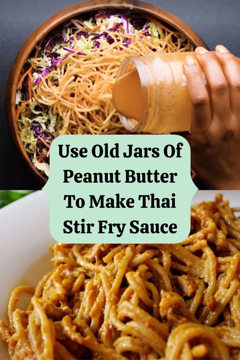 Peanut Sauce In Peanut Butter Jar, Leftover Peanut Butter Jar, Peanut Butter Jar Noodles, Thai Peanut Sauce In Peanut Butter Jar, Peanut Sauce From Peanut Butter Jar, Peanut Butter Jar Sauce, Empty Peanut Butter Jar Recipe, Leftover Peanut Butter Jar Sauce, Peanut Butter Stir Fry Sauce