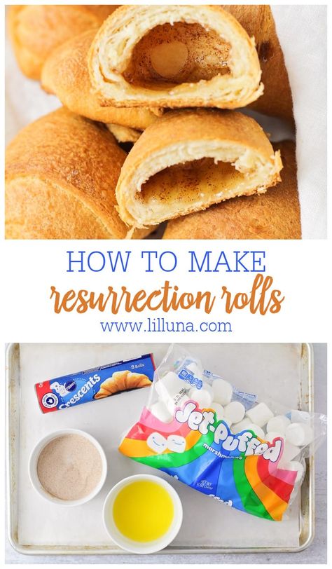 Resurrection rolls are a special Easter tradition. They are simple and help teach a sweet lesson about the holiday! #resurrectionrolls #easter #rolls #emptytombrolls Resurrection Rolls With Crescent Rolls, Empty Tomb Rolls, Resurrection Rolls Recipe, Easter Rolls, Easter Dirt Cake, Resurrection Rolls, Easter Lessons, Empty Tomb, Easter Lunch