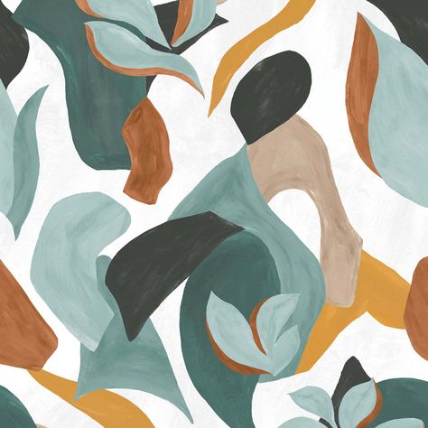 Mambo-Behang-Tapete-Casamance-Blanc/Celadon-Set-75672342-Selected Wallpapers Harry Styles Drawing, Wallpaper Contemporary, Fabric Print Design, Wallpaper Project, Contemporary Wallpaper, Abstract Flower, Mambo, Henri Matisse, Abstract Wallpaper