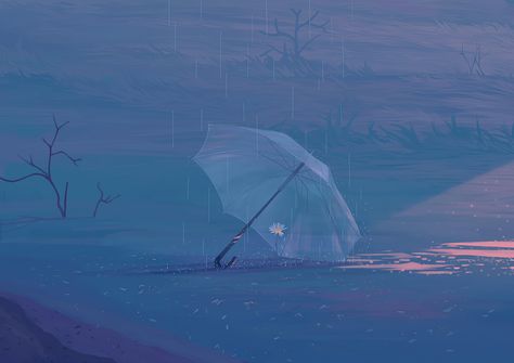 #digital digital art #artwork #illustration #drawing digital painting #umbrella #rain #flowers #environment #atmosphere concept art #landscape #nature #4K #wallpaper #hdwallpaper #desktop Umbrella Drawing, Rain Painting, Rain Wallpapers, Cover Wattpad, Fantasy Landscape, Scenery Wallpaper, In The Rain, Nature Wallpaper, Anime Scenery