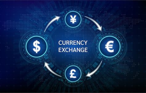 Money currency exchange and money transf... | Premium Vector #Freepik #vector #background #pattern #business #sale Currency Exchange Design, Bank Manager, Money Exchange, Hexagon Grid, Money Template, Currency Exchange, Chemical Structure, Design Layouts, Circle Light