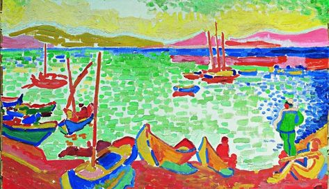 Art Fauvisme, Fauvist Art, Fauvism Art, Andre Derain, André Derain, Modern Art Movements, Art Exhibition Posters, Colors And Emotions, Fauvism