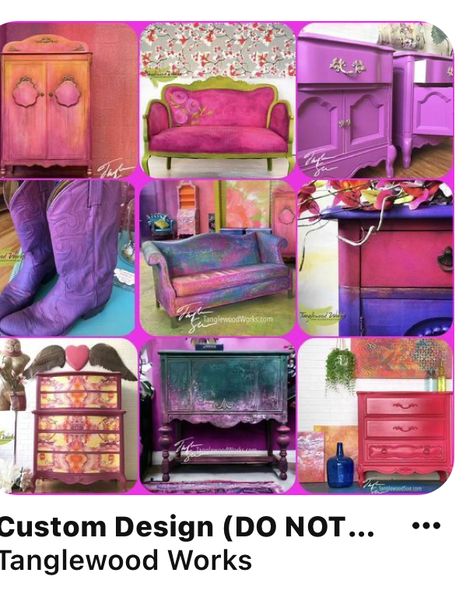 Painting Leather Furniture, Unicorn Spit Furniture, Creative Painted Furniture, Hot Pink Furniture, Bright Colored Furniture, Metallic Furniture, Unique Bathrooms, Pastel Furniture, Iridescent Paint