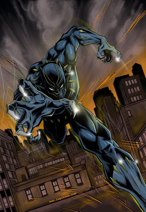 Black Panther Comic, Black Panther King, Panther Pictures, Dragon Wallpaper Iphone, Black Panther Art, Black Comics, Black Panther Party, Spider Art, Comic Book Superheroes