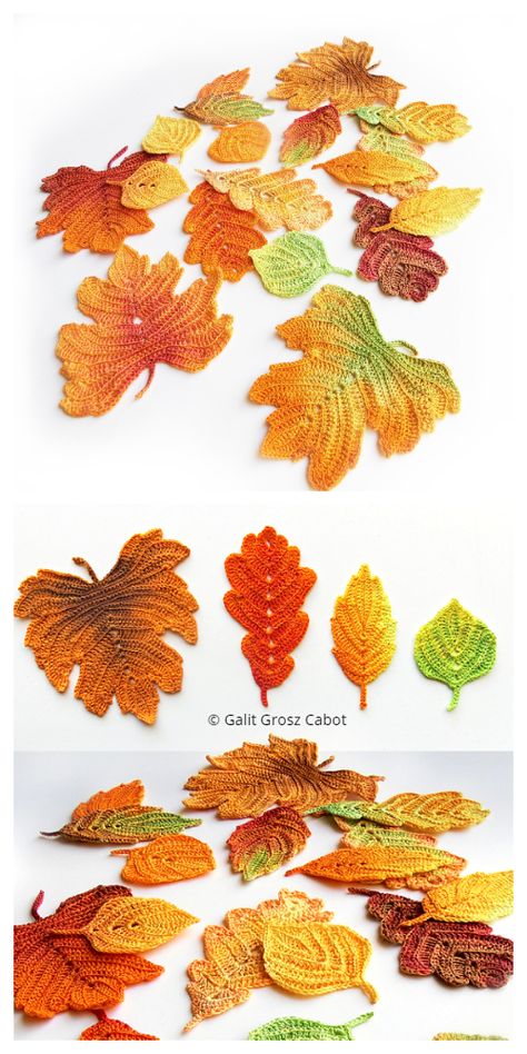 Crochet Fall Leaves Free Crochet Patterns & Paid Crochet Falling Leaves Free Pattern, Crochet Fall Leaf Free Pattern, Fall Crochet Flowers, Crochet Autumn Leaves Free Pattern, Easy Crochet Leaf, Crochet Fall Leaves Free Pattern, Crochet Fall Patterns Free, Crochet Leaves Free Pattern, Irish Crochet Patterns Free