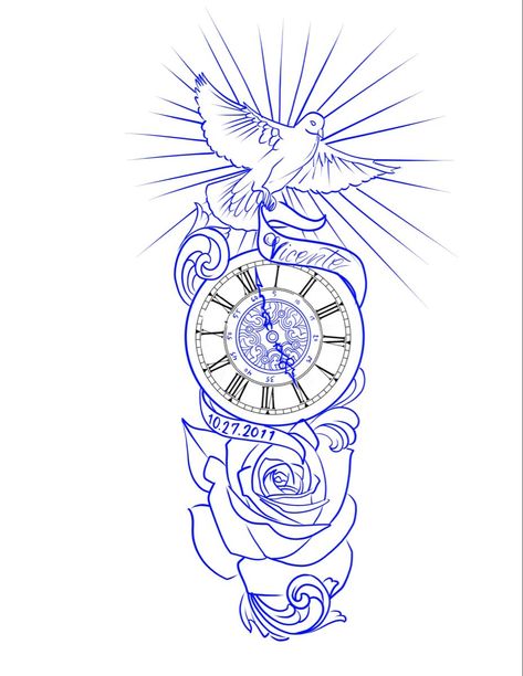 Forarm Tattoos Stencil, Lion Faith Tattoo, 5rl Tattoo Design, Tattoo Sketches For Men Forearm, Forearm Tattoo Men Sleeve Stencil, Clock Tattoo Stencil, Stencil Tattoo Ideas Men, Time Piece Tattoo, Tattoos Sketches