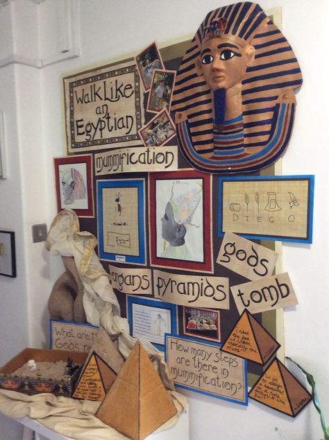 Ancient Egypt Ks2, Ancient Egypt Classroom Decorations, Ancient Egypt Display Ks2, Egyptian Display Ks2, India Projects For School, Ancient Egypt Classroom Display, Egypt Projects For Kids, English Exhibition Ideas For School, History Project Ideas Creative