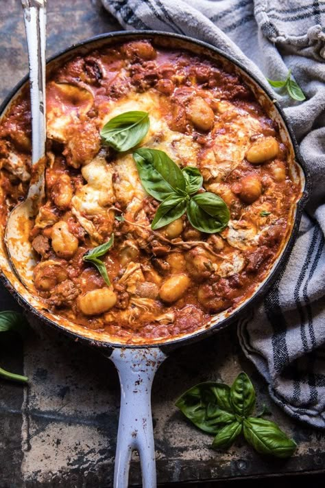 Sunday Night Gnocchi Bolognese Bake | halfbakedharvest.com @hbharvest Half Baked Harvest Bolognese, Bolognese Bake, Gnocchi Bolognese, Half Baked Harvest Recipes, Bolognese Recipe, Harvest Recipes, Bolognese Sauce, Gnocchi Recipes, Half Baked