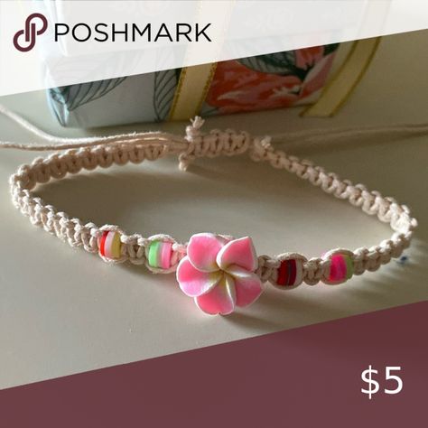 FIRM SaleHibiscus Flower Bracelet Hibiscus Flower Bracelet, Bracelet Diy, Hibiscus Flower, Flower Bracelet, Hibiscus Flowers, Hibiscus, Boutique, Bracelet, Brand New