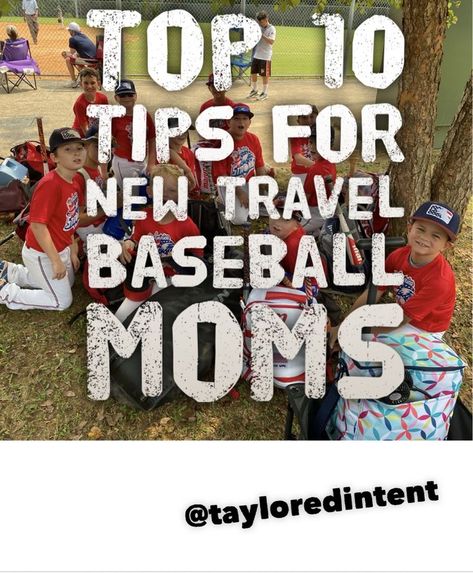 My top 10 #travelbaseball Tips for New Travel #baseballmom :
Bring cash and cards.
Bring extra #baseball socks (blisters, blood), a clean change of clothes for the ride home, and a pair of slides to wear in your vehicle ( #cleats can go in a bag or a truck-bed).
Always be ready for pics & video.
Make sure your #cooler is BIG and has tons of ice.  
Bluetooth #speaker / walk-up songs.
CLICK FOR FULL POST.  #travelball #baseballlife #heybatterbatter #pitcher #batter #catcher #homerun #playball #run Baseball Mom Must Haves, Travel Baseball Mom, Sports Mom Bag, Mom Must Haves, Travel Softball, Team Mom Baseball, Baseball Mom Outfits, Softball Tournaments, Baseball Tips