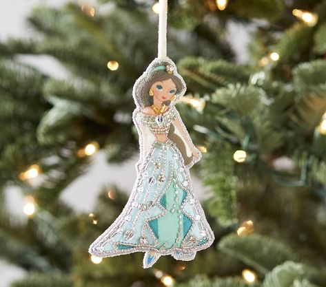 Pottery Barn Disney, Princess Ornaments, Disney Princess Ornaments, Favorite Disney Princess, Disney Princess Tiana, Disney Princess Characters, Disney Princess Jasmine, Princess Jasmine, The Princess And The Frog