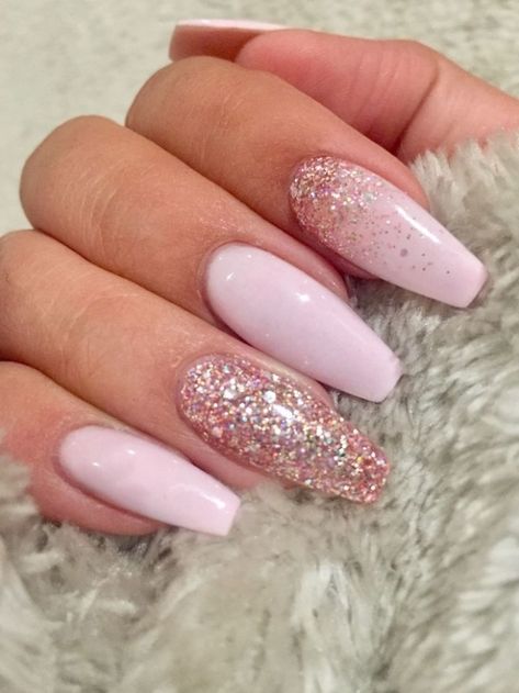 Don't be fooled by their name - coffin shaped nails may sound spooky, but they look super hot, and we've got 100+ photos to prove it! #nailart #nail ideas #nailsacrylic Hand Gripping, Grad Nails, Feeling 22, Pink Glitter Nails, Squoval Nails, Light Pink Nails, Grey Fur, Coffin Shape Nails, Pink Acrylic Nails